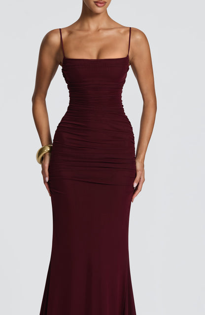 Zarina Gown in Cherry Lacquer