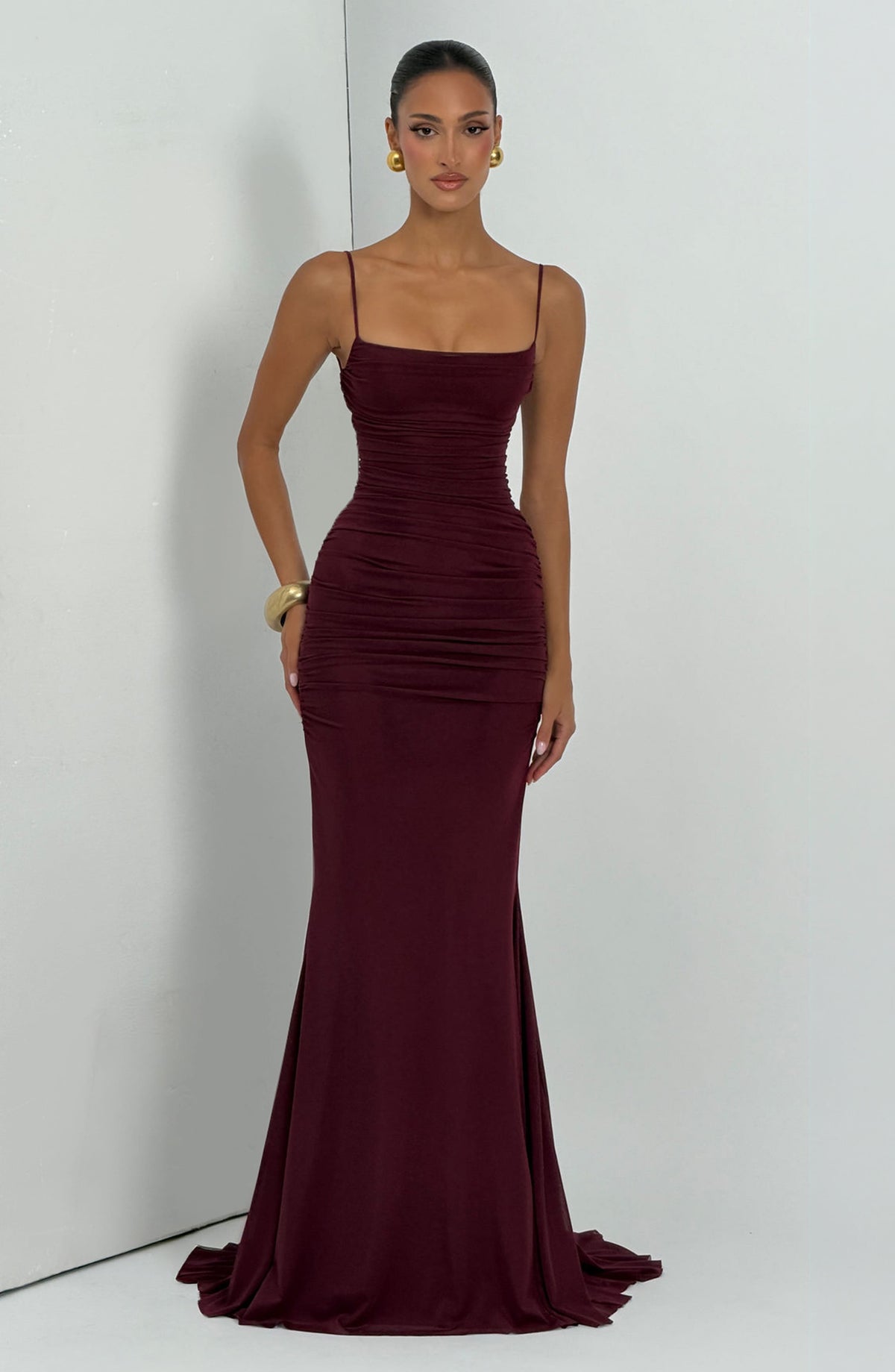 Zarina Gown in Cherry Lacquer