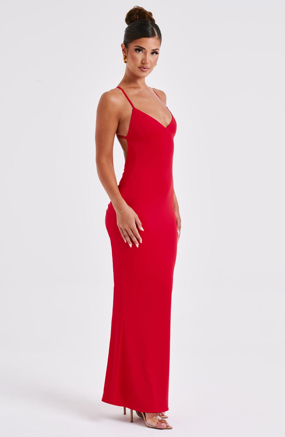 Zelina Maxi Dress in Red