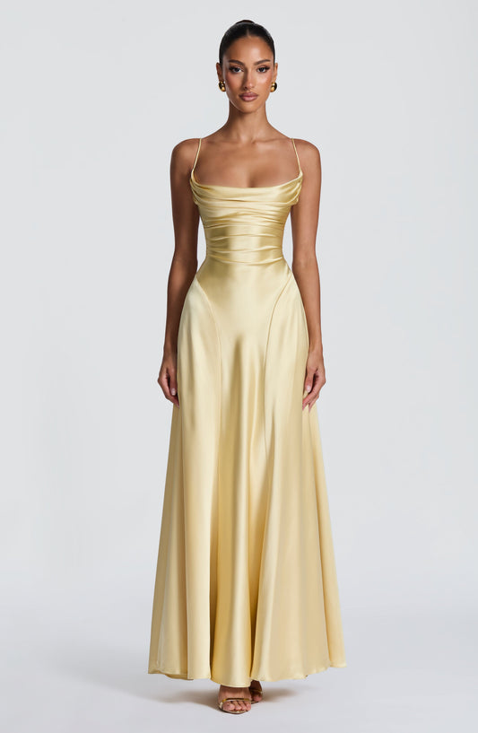 Adeline Maxi Dress in Lemon