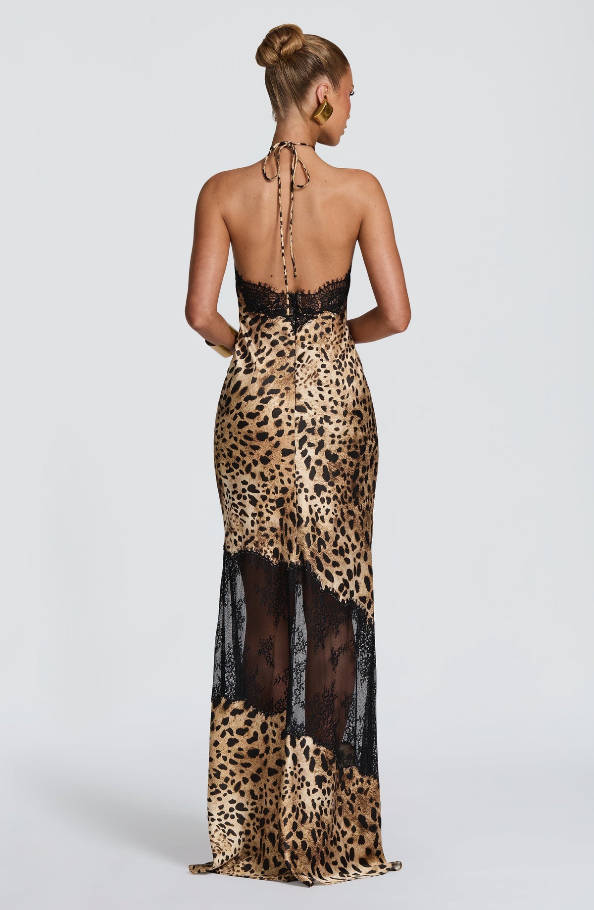 Agneta Maxi Dress in Leopard Print