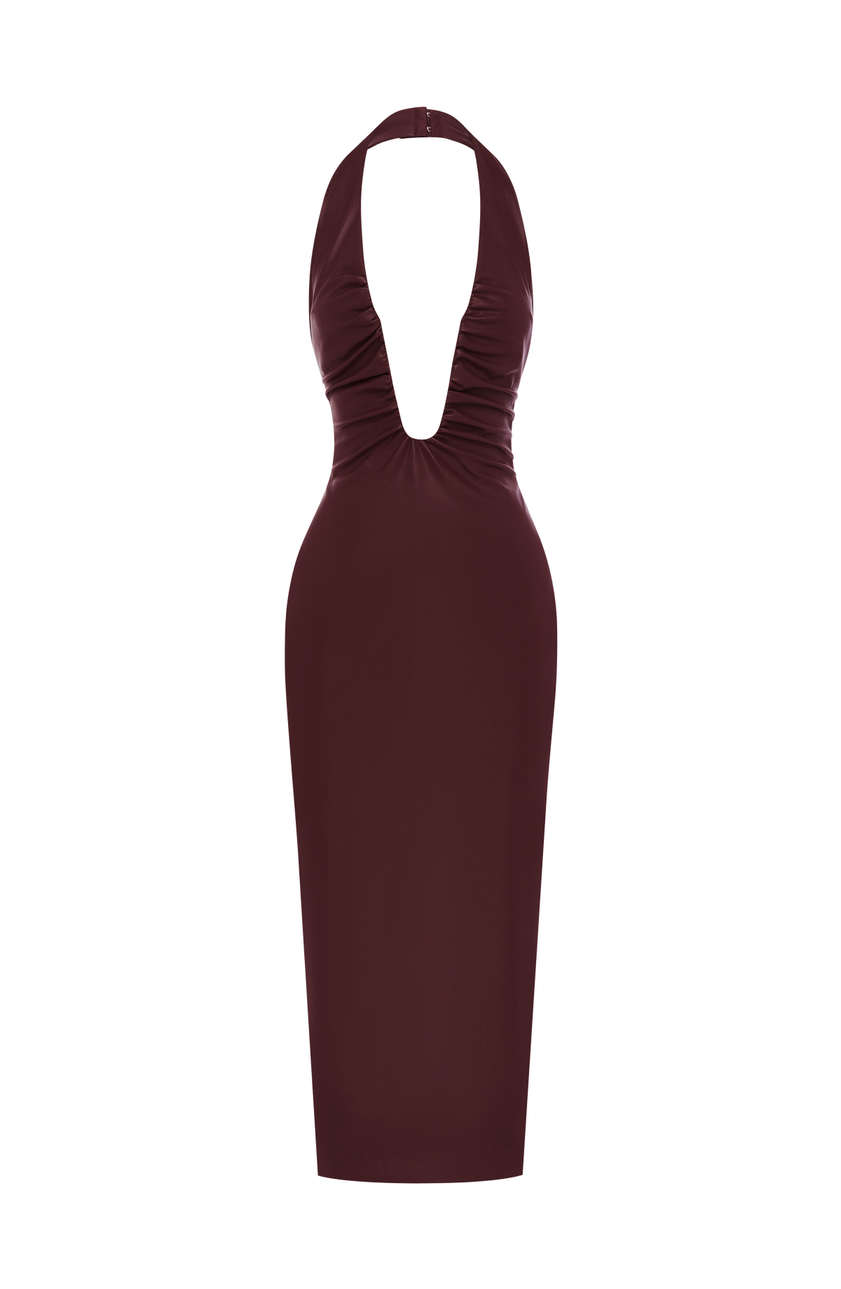 Ainslie Midi Dress in Burgundy