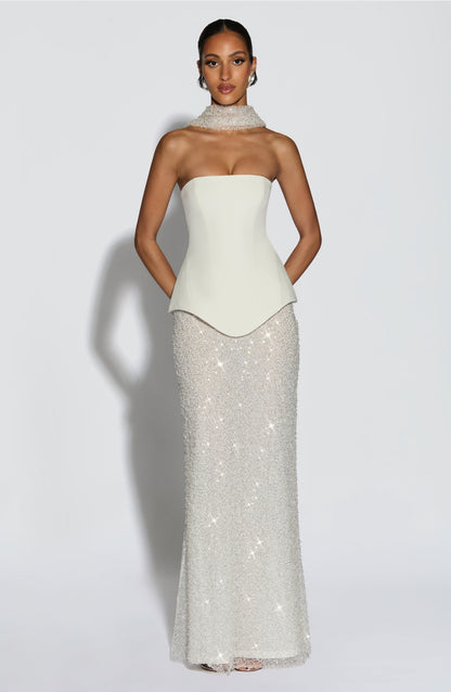 Allora Maxi Skirt in Ivory