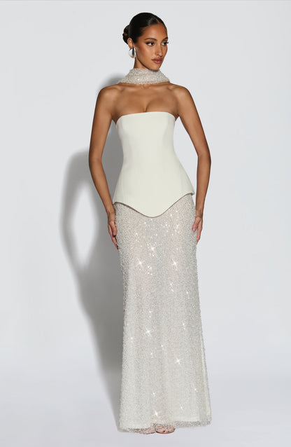 Allora Maxi Skirt in Ivory