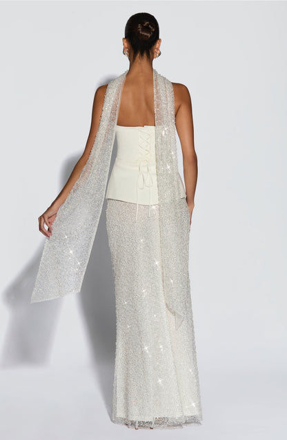 Allora Maxi Skirt in Ivory