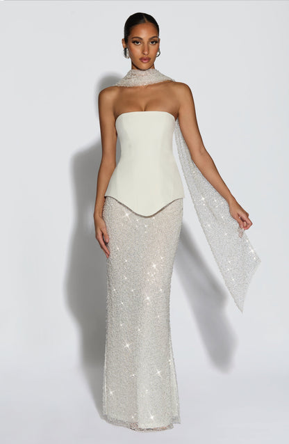 Allora Maxi Skirt in Ivory