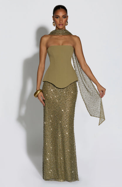 Allora Maxi Skirt in Sage