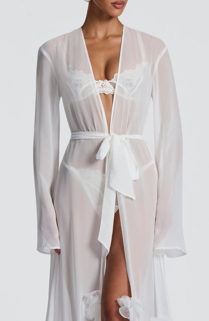 Amelia Dressing Gown in Ivory