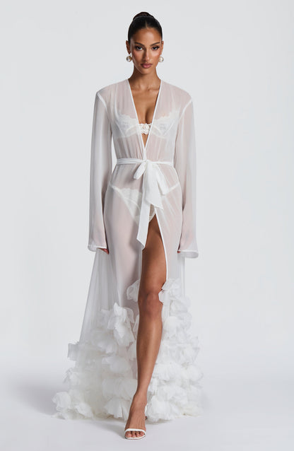 Amelia Dressing Gown in Ivory