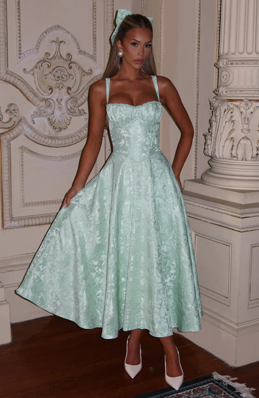 Amorae Midi Dress in Mint