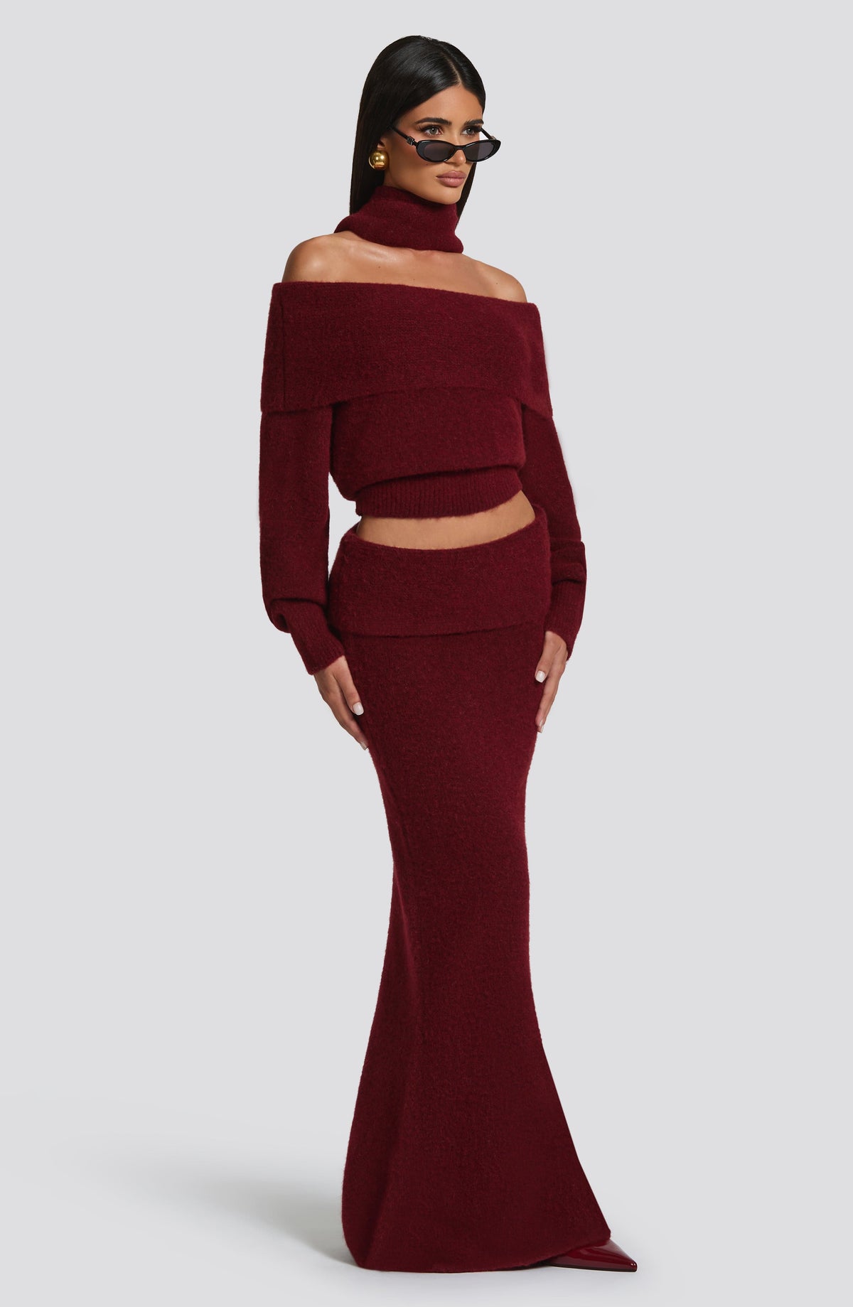 Andra Top in Burgundy