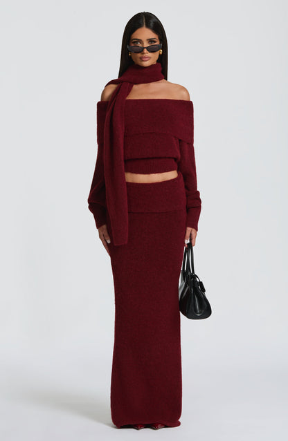 Andra Top in Burgundy