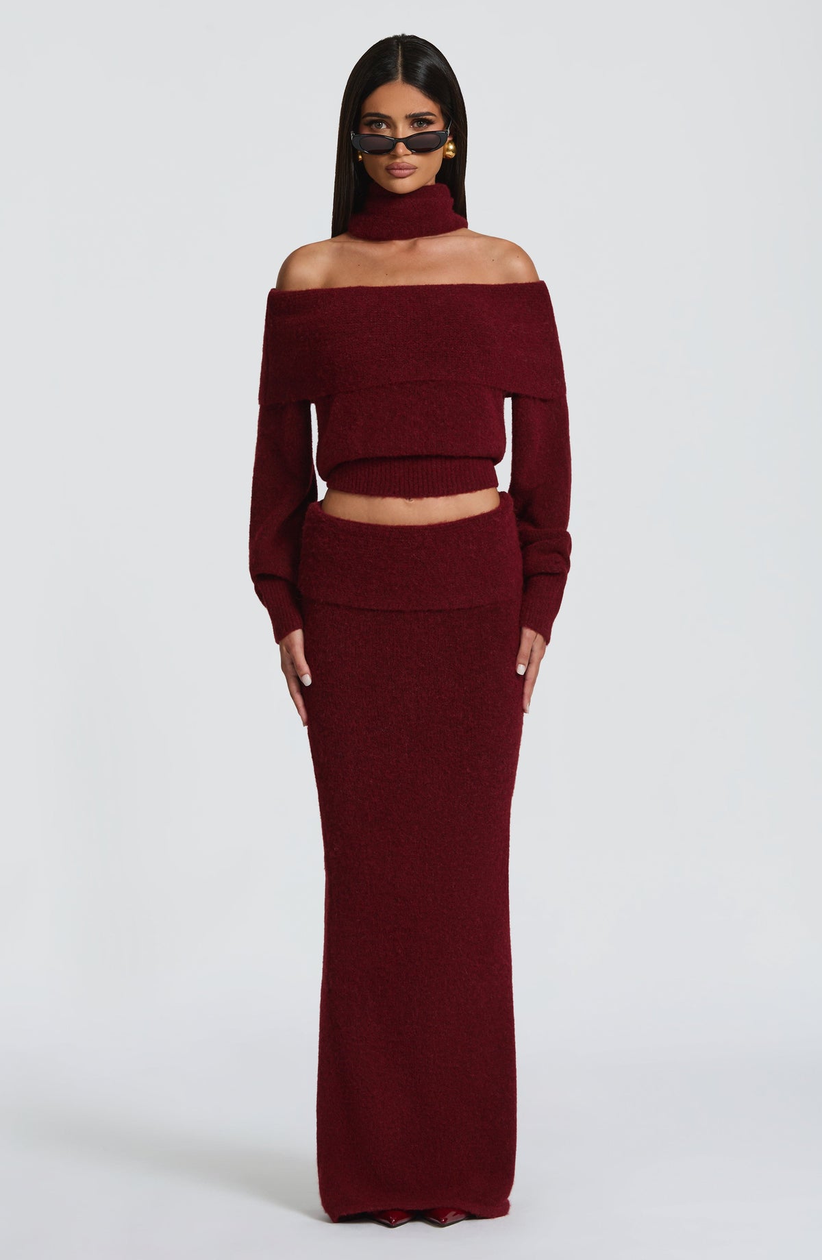 Andra Top in Burgundy