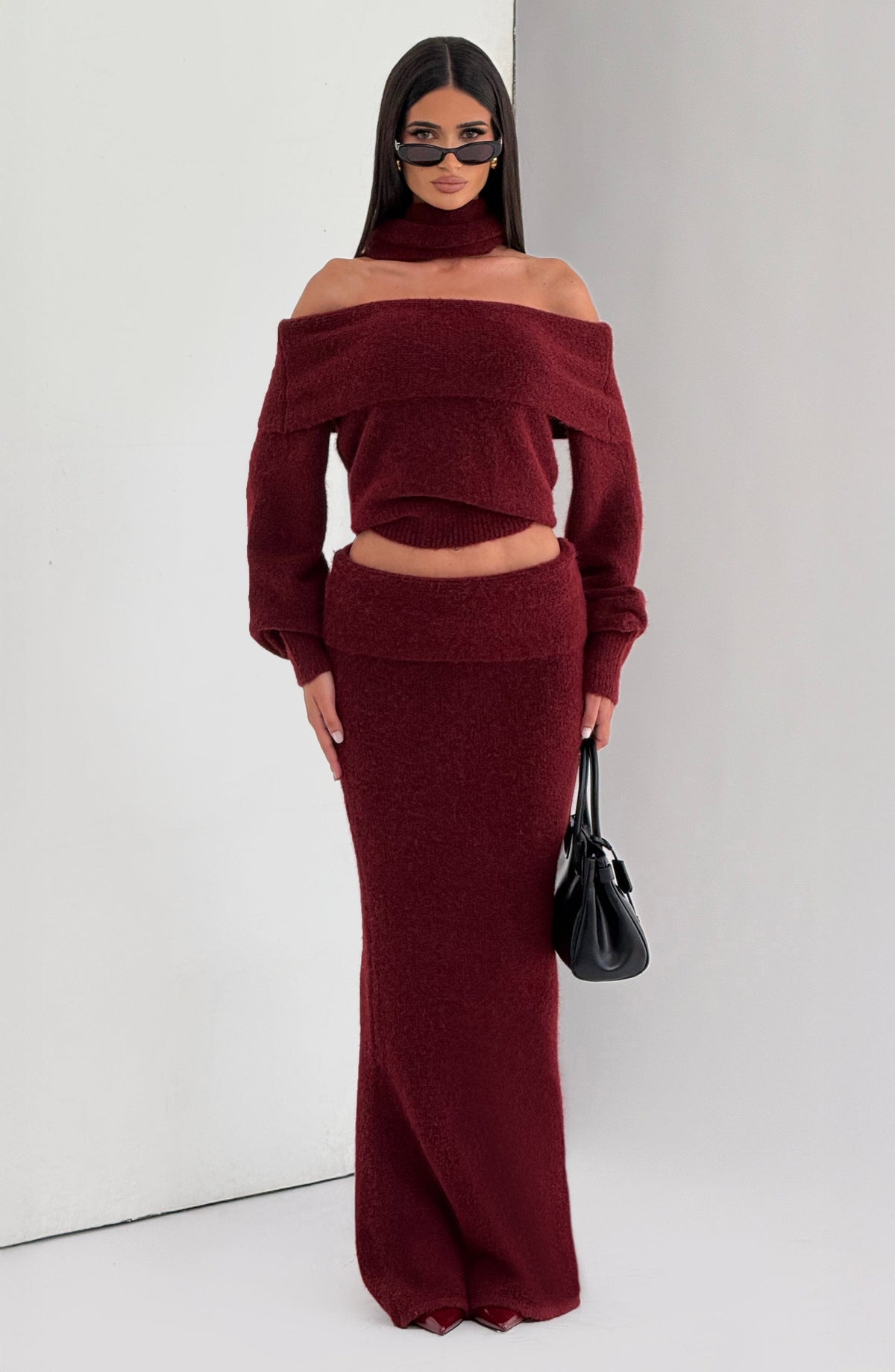 Andra Top in Burgundy