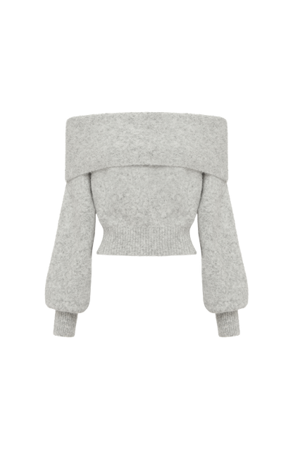 Andra Top in Light Grey Marl