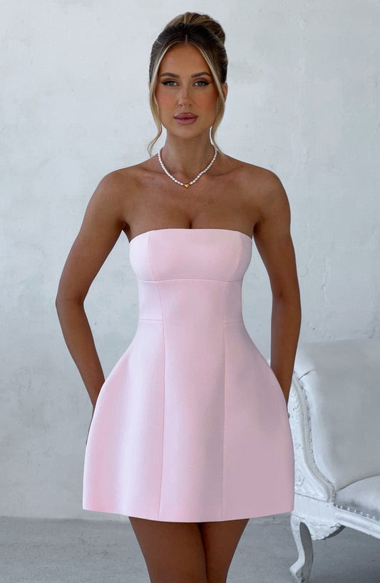 Asha Mini Dress in Blush