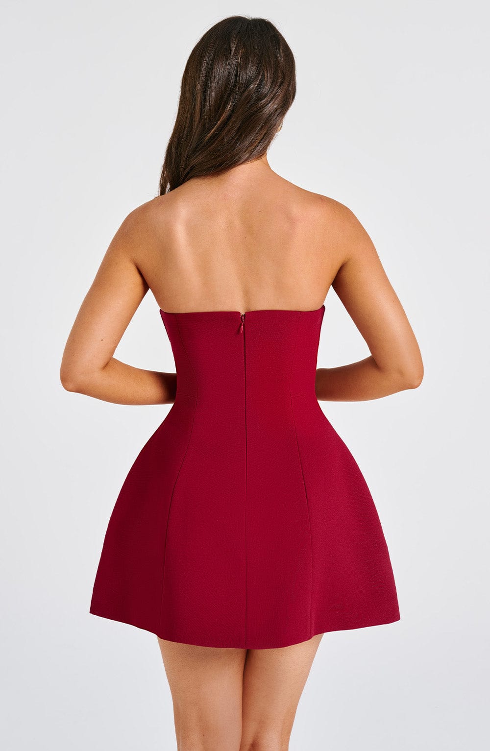 Asha Mini Dress in Wine
