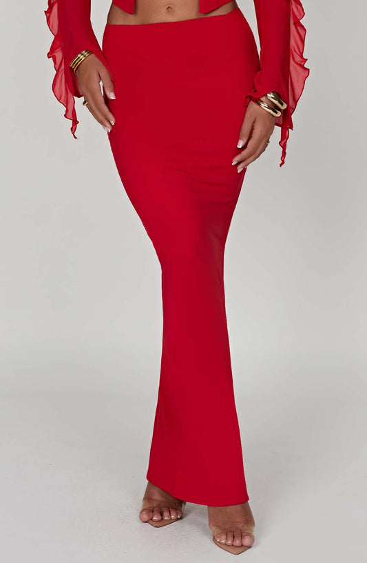 Astara Maxi Skirt in Red