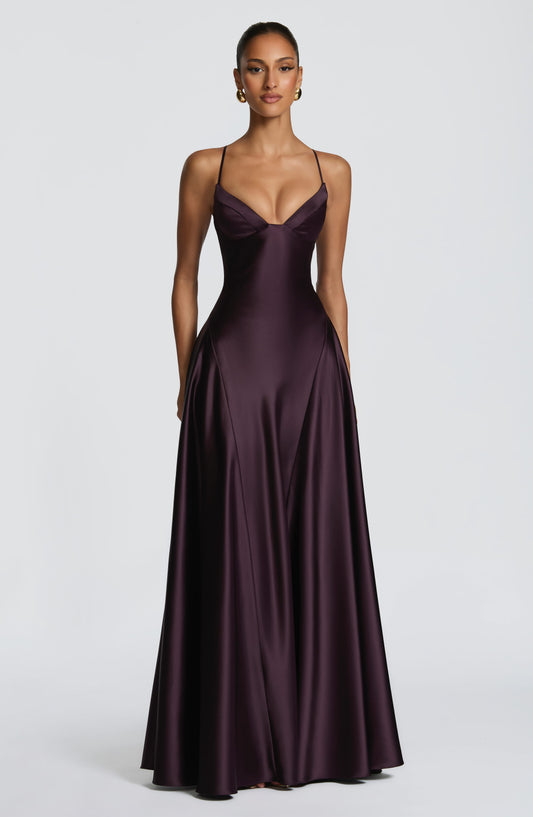 Asterin Maxi Dress in Plum
