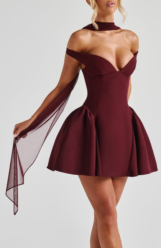 Aylah Scarf in Cherry Lacquer