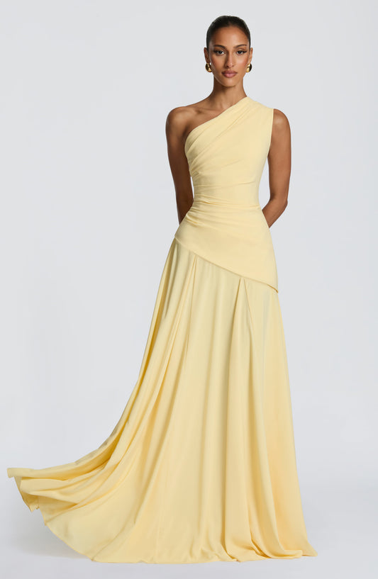 Bianka Maxi Dress in Lemon