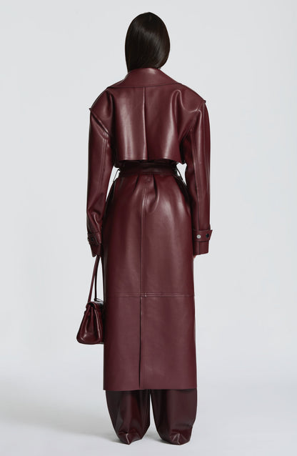 Brigitte Trench Coat in Plum