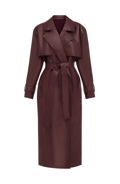 Brigitte Trench Coat in Plum