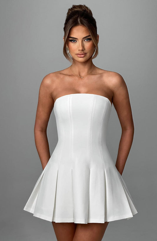 Bryony Mini Dress in Ivory