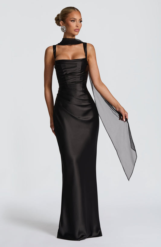 Calandra Maxi Dress in Black
