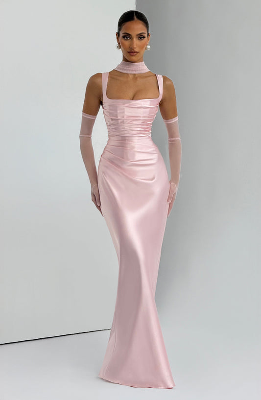 Calandra Maxi Dress in Blush