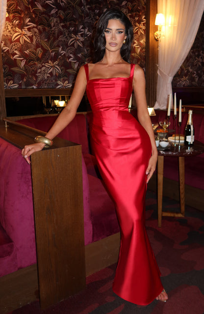 Calandra Maxi Dress in Red