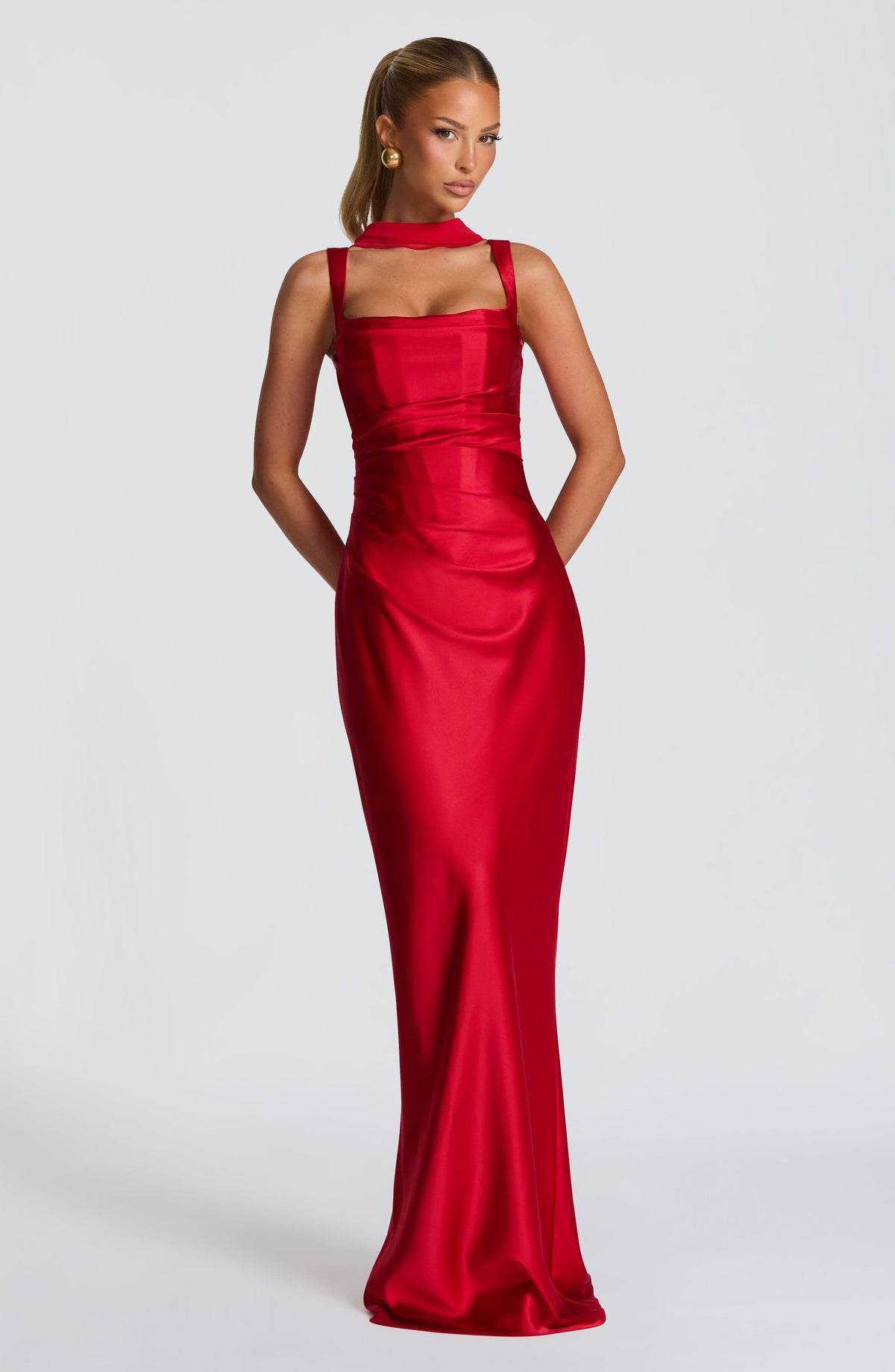 Calandra Maxi Dress in Red