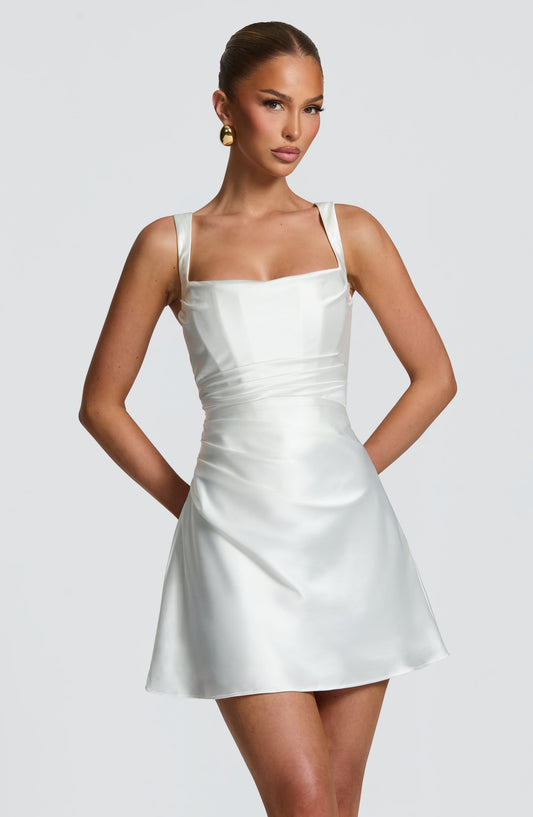 Calandria Mini Dress in Ivory