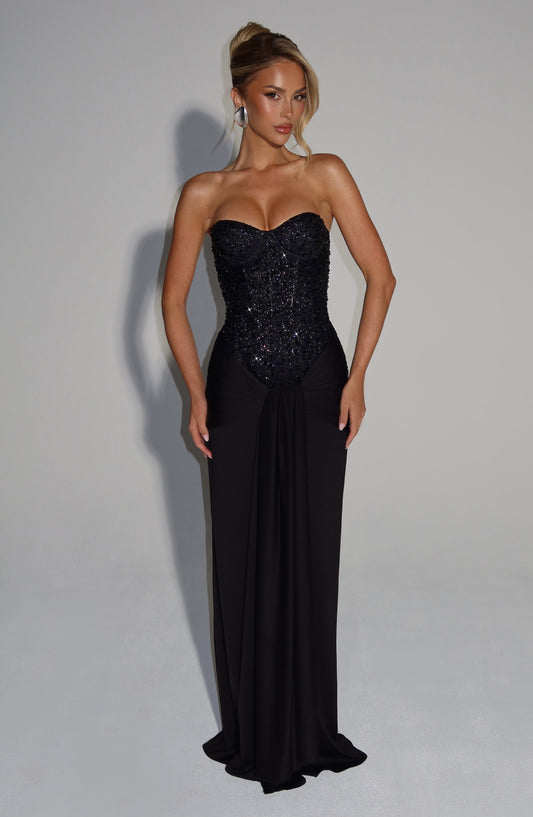 Carina Maxi Dress in Black