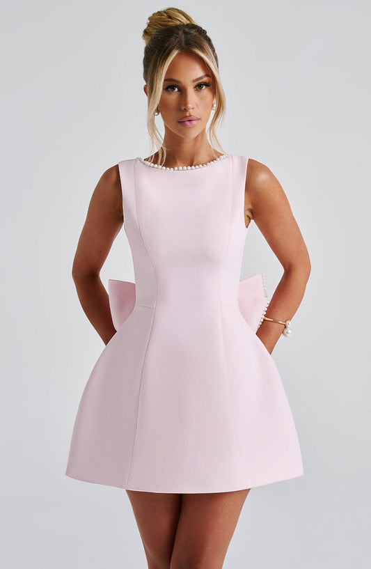 Carys Mini Dress in Blush