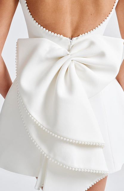 Carys Mini Dress in Ivory