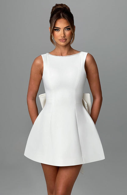 Carys Mini Dress in Ivory
