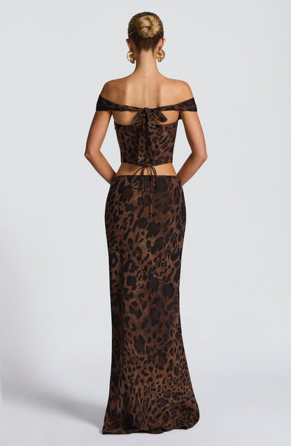 Chrysalie Top in Leopard Print