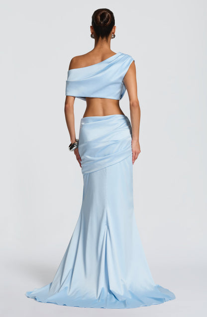 Claudine Maxi Skirt in Glacier Blue