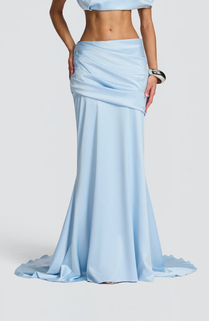 Claudine Maxi Skirt in Glacier Blue