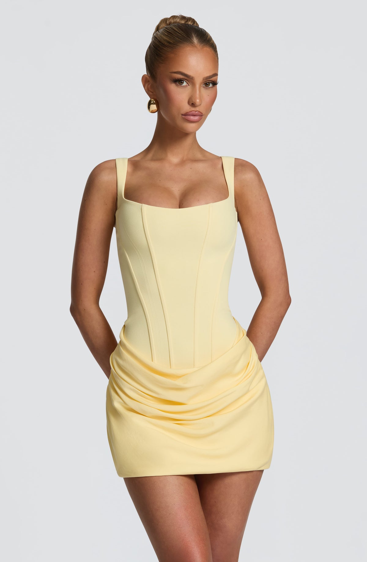 Cornessa Mini Dress in Lemon