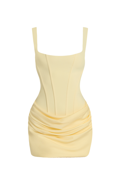 Cornessa Mini Dress in Lemon