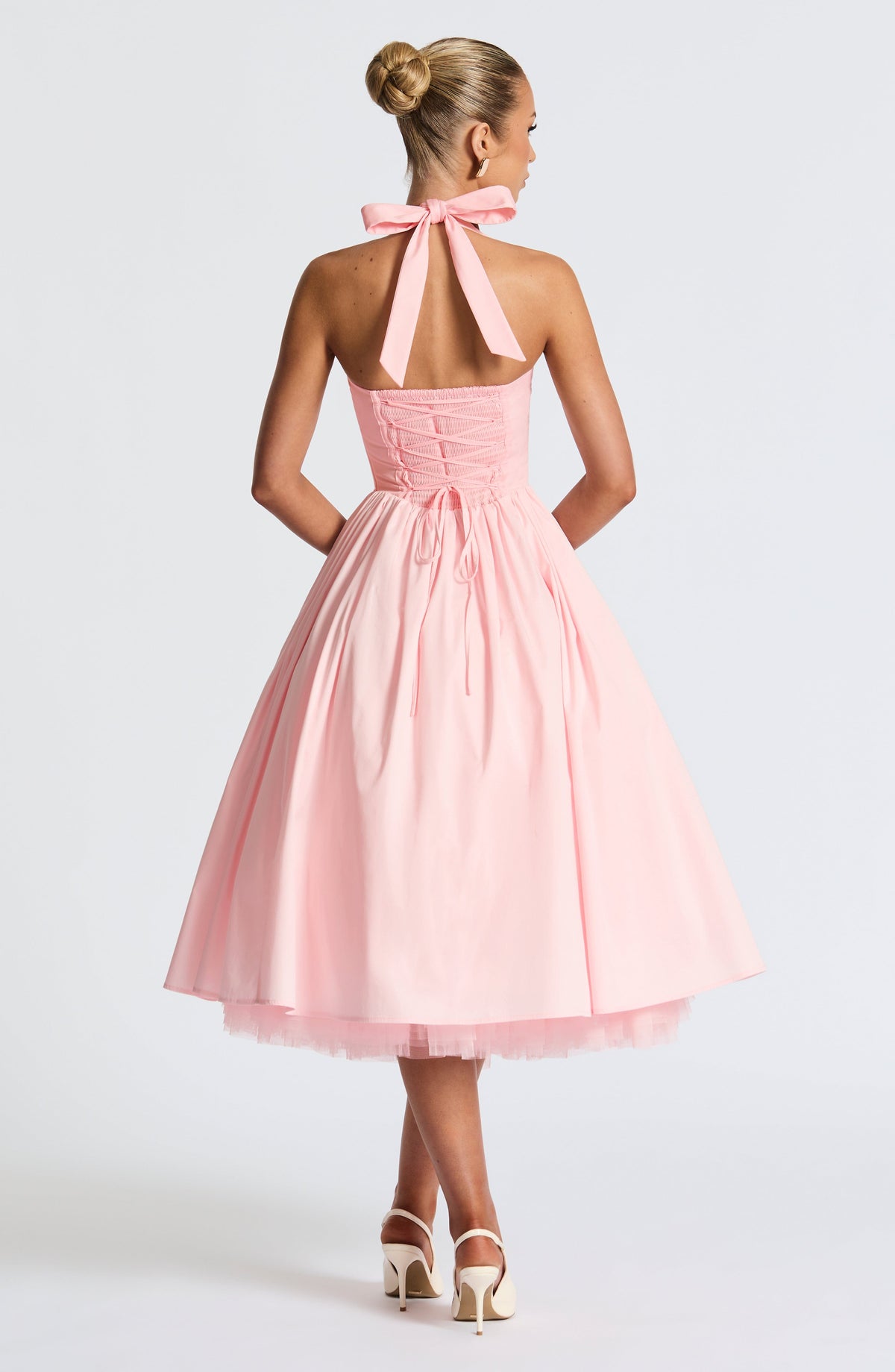 Cressia Midi Dress in Blush