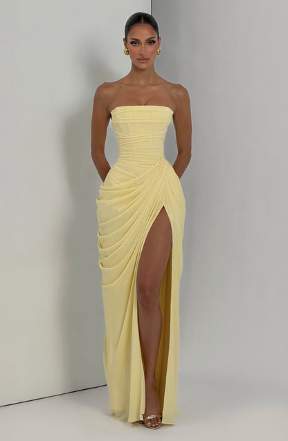 Cyrena Maxi Dress in Lemon