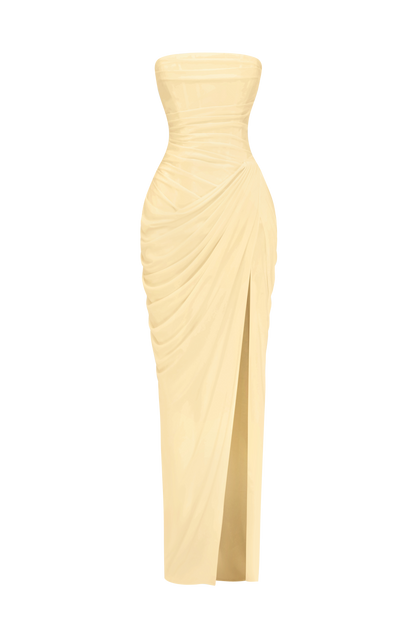 Cyrena Maxi Dress in Lemon