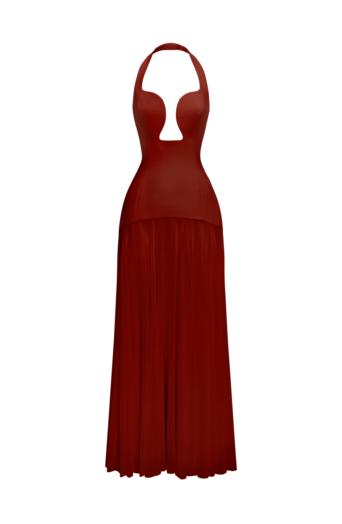 Cyrenna Maxi Dress in Deep Rust
