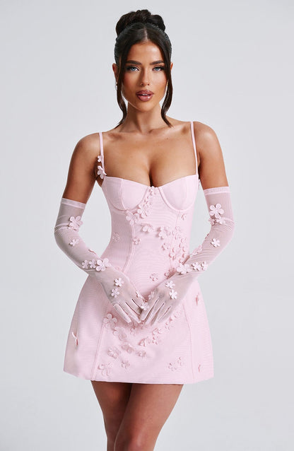 Dalisse Mini Dress in Blush