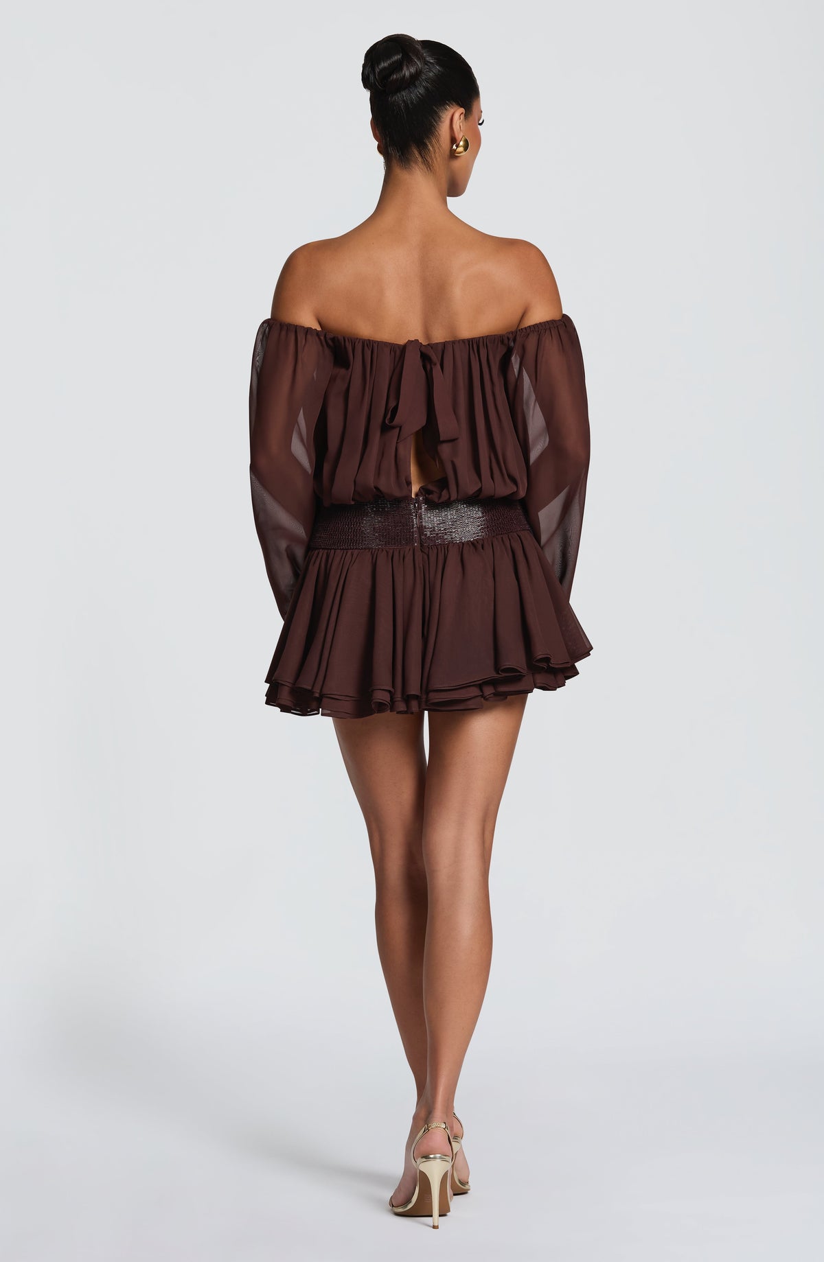 Dejana Playsuit in Plum Brown