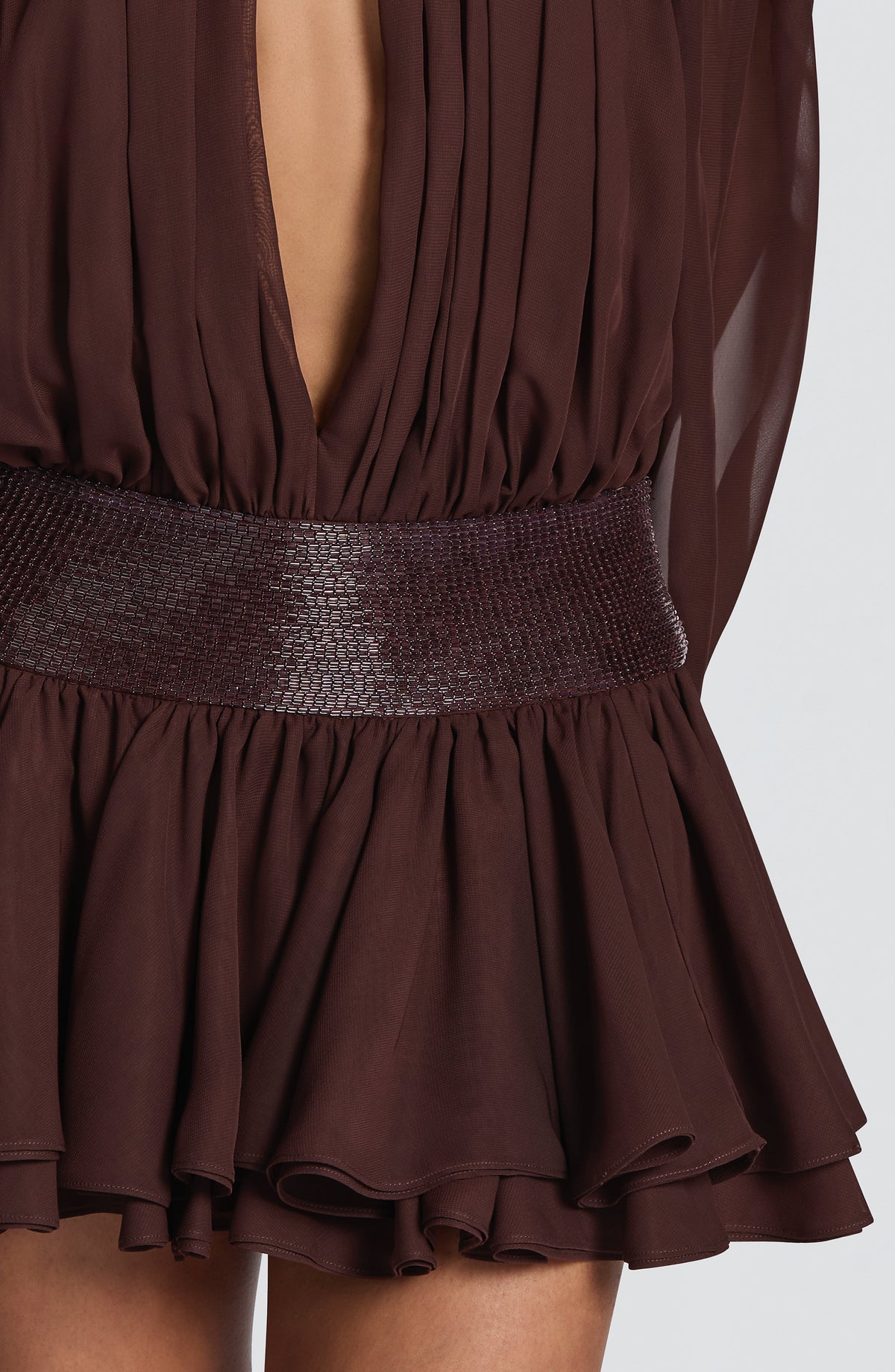 Dejana Playsuit in Plum Brown