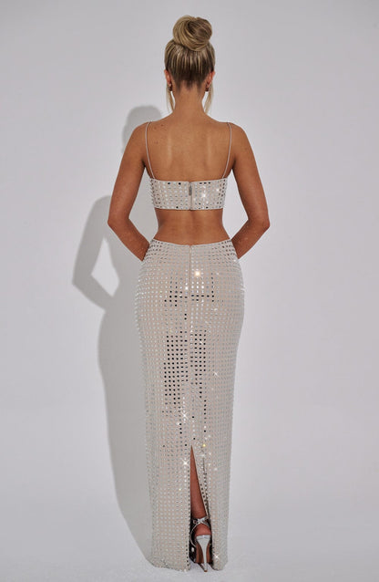Dimetta Maxi Skirt in Nude